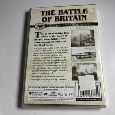 Battle of Britain - World War 2 From Primary Sources (2013, DVD) All Regions