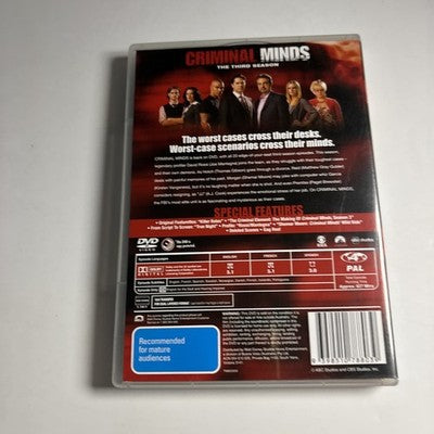 Criminal Minds : Season 3 (DVD, 2005) Region 4