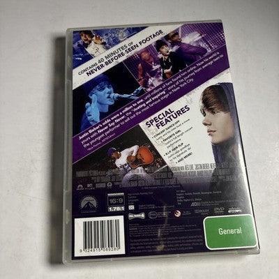 Justin Bieber Never Say Never - Limited Extended Directors Edition DVD Region 4