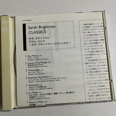 Sarah Brightman – Classics (CD, 2001) Japan Bonus Track TOCP-65933