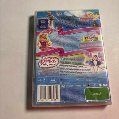 Barbie: A Mermaid Tale 2 / Princess Charm School / A Fairy Secret DVD Region 4,2