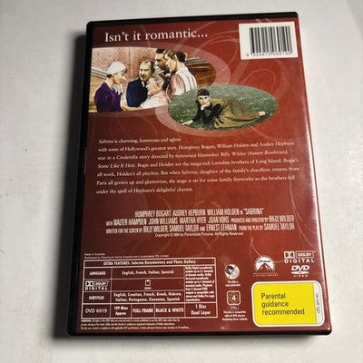 Sabrina (DVD, 1954) Audrey Hepburn, Humphrey Bogart Region 4