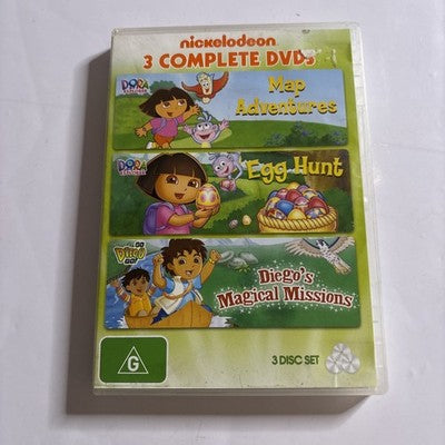 Dora The Explorer Map Adventures / Egg Hunt / Diego's Magical Missions (DVD)