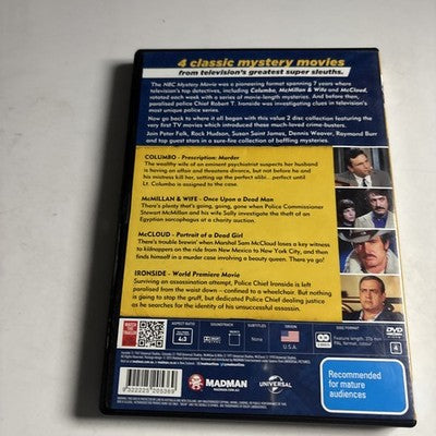 Columbo / Mcmillan & Wife / McCloud / Ironside DVD 4-Films Region 4 NEW