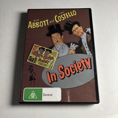 Abbott And Costello: In Society (DVD, 1944) Region 4 NEW