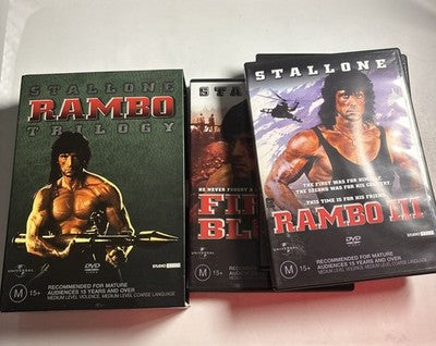 The Rambo Trilogy (DVD, 1988, 3-Disc) Sylvester Stallone Region 4