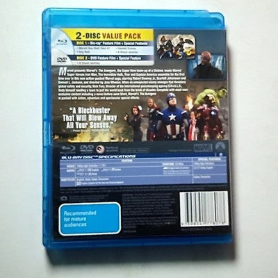 The Avengers (Blu-ray, 2012) Chris Hemsworth, Scarlett Johansson Region B