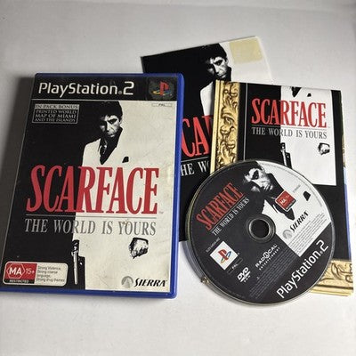 Scarface The World Is Yours PS2 Sony Playstation 2 Game PAL Complete W Manual