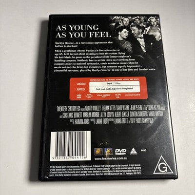 As Young As You Feel (DVD, 1951) Marilyn Monroe Region 4 NEW