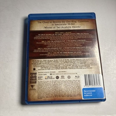 The Lord of the Rings - The Two Towers (Extended Edition, Blu-ray, 2002, 5-Disc)