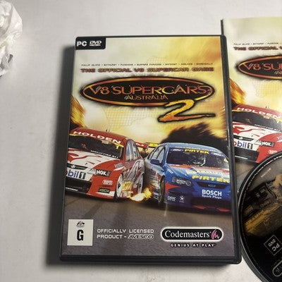 V8 Supercars Australia 2 Codemasters PC DVD-ROM