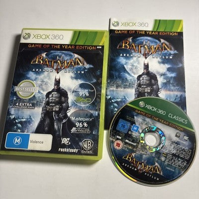 Batman Arkham Asylum : Game Of The Year Edition - Xbox 360 PAL Game With Manual