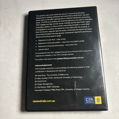 CPA Australia - The ABC Of A Corporate Collapse (DVD, 2010) All Regions
