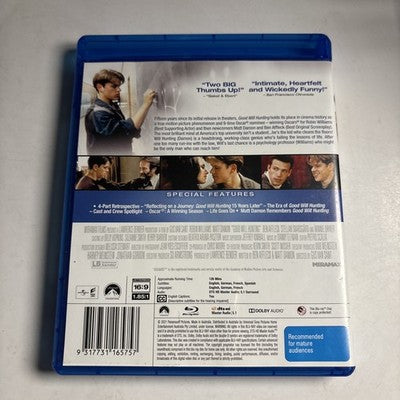 Good Will Hunting (Blu-ray, 1997) Robin Williams, Matt Damon Region B