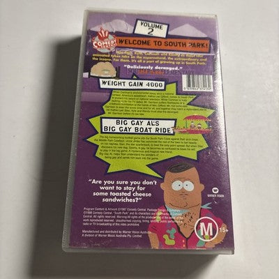 South Park Vol 2 VHS Weight Gain 4000 & Big Gay Al's Big Gay Boat Ride PAL Video