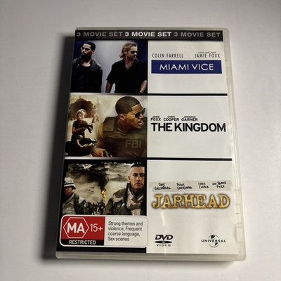 Miami Vice / The Kingdom / Jarhead 3 Disc DVD Region 4