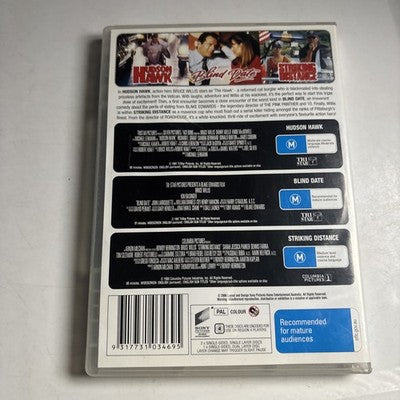 Hudson Hawk / Striking Distance / Blind Date (DVD, 1991) Bruce Willis Region 4