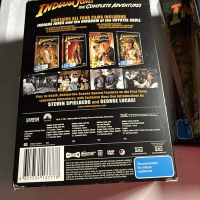 Indiana Jones - The Complete Adventures (DVD, 2017, 4-Disc) Region 4