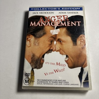 Anger Management (DVD, 2003) Adam Sandler, Jack Nicholson Region 4 *New Sealed*