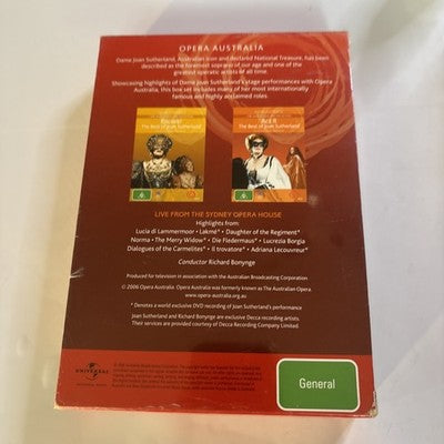The Best of Joan Sutherland Live From the Sydney Opera House DVD Region 4 NEW