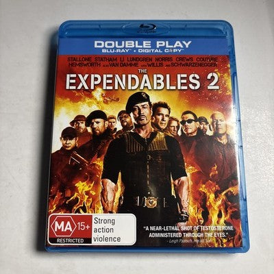 The Expendables 2 (Blu-ray, 2012) 	Arnold Schwarzenegger, Bruce Willis Region B