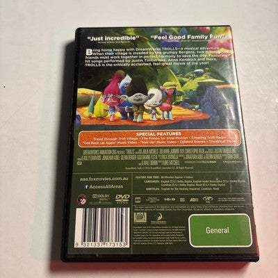 Trolls (DVD, 2016) Anna Kendrick, John Cleese, Justin Timberlake Region 4