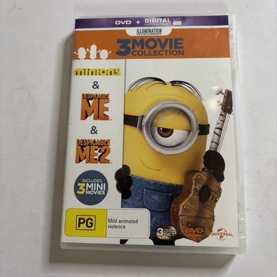 Despicable Me / Despicable Me 2 / Minions (DVD, 3-Disc) Region 4,2