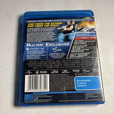 Fast & Furious 5 (Blu-ray, 2011) Vin Diesel, Dwayne Johnson Region B