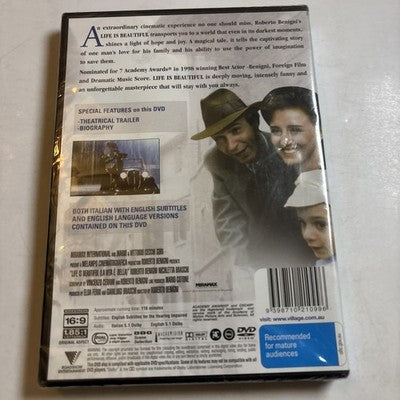 Life Is Beautiful (DVD, 1997) Roberto Benigni Region 4 *New Sealed*