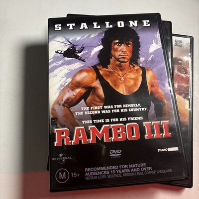 The Rambo Trilogy (DVD, 1988, 3-Disc) Sylvester Stallone Region 4