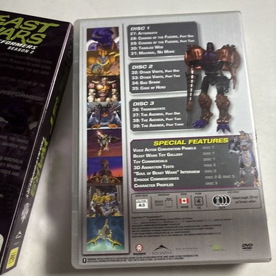 Beast Wars - Transformers : Season 2 (DVD, 1996) Region 4 *Missing 1 Disc*