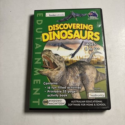 Discovering Dinosaurs PC Mac CDROM Edutainment Disc Ages 6-12  2002