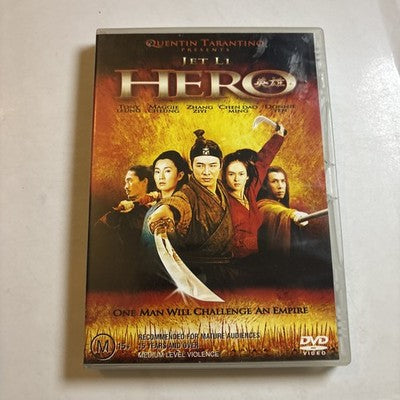 Hero (DVD, 2002) Jet Li, Donnie Yen, Maggie Cheung Region 4