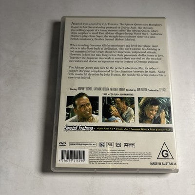 The African Queen (DVD, 1951) Humphrey Bogart, Katharine Hepburn Region 4 NEW