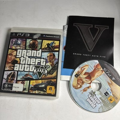 Grand Theft Auto V (PlayStation 3, PS3 2013) Manual MAP