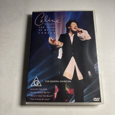Celine Dion - Colour of My Love (DVD, 1995) All Regions NEW