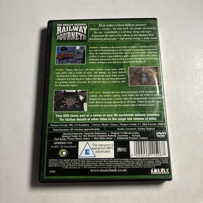 Railway Journeys Zimbabwe, Namibia, South Africa (DVD, 2005) All Regions