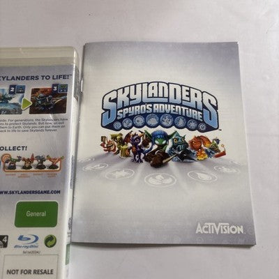 Skylanders Spyros Adventure Sony PlayStation 3 PS3 Complete With Manual