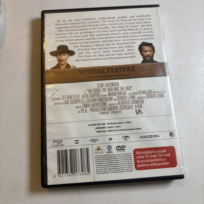 The Good, the Bad and the Ugly (DVD, 1967) Clint Eastwood Region 4