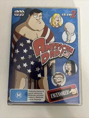 American Dad : Volume 2 Uncensored (DVD, 2005, 3-Disc) Region 4