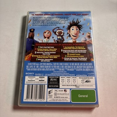 Cloudy with a Chance of Meatballs (DVD, 2009) Region 4