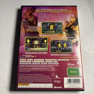 Zumba Fitness Kinect Microsoft XBOX 360 PAL Fitness Game Manual