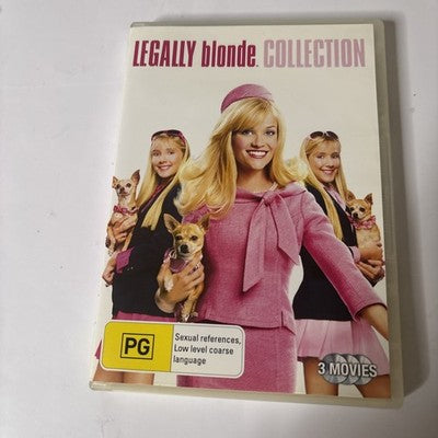 Legally Blonde Collection 1, 2, 3 (DVD, 3-Disc) Reese Witherspoon Region 4