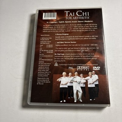 Tai Chi For Arthritis By Dr Paul Lam (DVD, 1997) All Regions