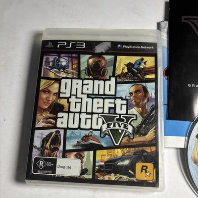Grand Theft Auto V (PlayStation 3, PS3 2013) Manual MAP