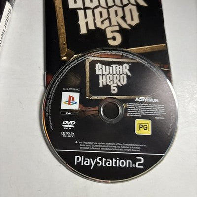 Guitar Hero 5 Sony Playstation 2 PS2 Manual PAL