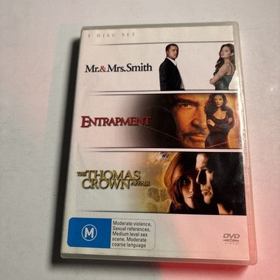 Mr & Mrs Smith / Entrapment / Thomas Crown Affair (DVD, 1999) Region 4