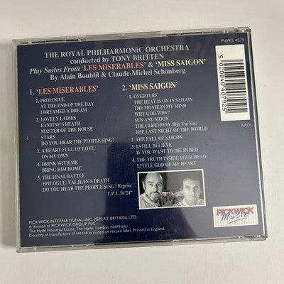 Royal Philharmonic Orchestra – Miss Saigon And Les Miserables (CD, 1991) UK