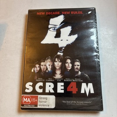 Scream 4 (DVD, 2011) Neve Campbell, Courtney Cox Region 4 *New Sealed*