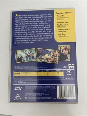 Pokemon Heroes : The Movie (DVD, 2003) Anime Region 4